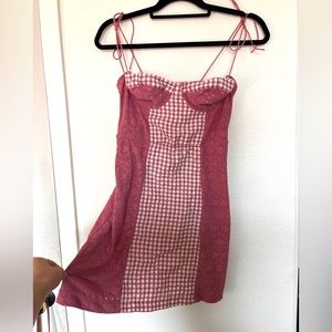 Urban outfitters mini plaid dress